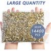 imageBeadsland Flatback Rhinestones Bulk14400pcs AB Crystal Rhinestones for Nails Crafts Clothes DIY Decoration Crystal AB SS10 2729mmMetal Sunlight