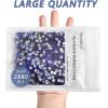 imageBeadsland Flatback Rhinestones Bulk14400pcs AB Crystal Rhinestones for Nails Crafts Clothes DIY Decoration Crystal AB SS10 2729mmSapphire