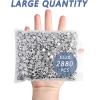 imageBeadsland Flatback Rhinestones Bulk14400pcs AB Crystal Rhinestones for Nails Crafts Clothes DIY Decoration Crystal AB SS10 2729mmSilver Hematite