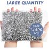 imageBeadsland Flatback Rhinestones Bulk14400pcs AB Crystal Rhinestones for Nails Crafts Clothes DIY Decoration Crystal AB SS10 2729mmSilver Hematite