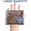 imageBeadsland Flatback Rhinestones Bulk14400pcs AB Crystal Rhinestones for Nails Crafts Clothes DIY Decoration Crystal AB SS10 2729mmTopaz