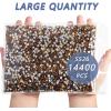 imageBeadsland Flatback Rhinestones Bulk14400pcs AB Crystal Rhinestones for Nails Crafts Clothes DIY Decoration Crystal AB SS10 2729mmTopaz