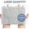imageBeadsland Flatback Rhinestones Bulk14400pcs AB Crystal Rhinestones for Nails Crafts Clothes DIY Decoration Crystal AB SS10 2729mmTransparent AB