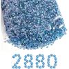 imageBeadsland Hotfix Rhinestones Bulk 14400PCS Crystal Hot Fix Rhinestones for Crafts Clothes DIY Decoration Crystal AB SS20 4648mmAquamarine
