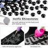 imageBeadsland Hotfix Rhinestones Bulk 14400PCS Crystal Hot Fix Rhinestones for Crafts Clothes DIY Decoration Crystal AB SS20 4648mmBlack
