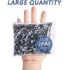 imageBeadsland Hotfix Rhinestones Bulk 14400PCS Crystal Hot Fix Rhinestones for Crafts Clothes DIY Decoration Crystal AB SS20 4648mmBlack Diamond