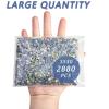 imageBeadsland Hotfix Rhinestones Bulk 14400PCS Crystal Hot Fix Rhinestones for Crafts Clothes DIY Decoration Crystal AB SS20 4648mmCrystal Ab