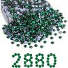 imageBeadsland Hotfix Rhinestones Bulk 14400PCS Crystal Hot Fix Rhinestones for Crafts Clothes DIY Decoration Crystal AB SS20 4648mmEmerald