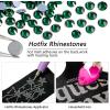imageBeadsland Hotfix Rhinestones Bulk 14400PCS Crystal Hot Fix Rhinestones for Crafts Clothes DIY Decoration Crystal AB SS20 4648mmEmerald