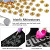imageBeadsland Hotfix Rhinestones Bulk 14400PCS Crystal Hot Fix Rhinestones for Crafts Clothes DIY Decoration Crystal AB SS20 4648mmTopaz