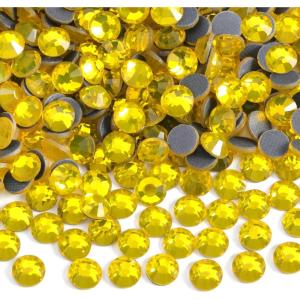 image6000PCS Hotfix Rhinestones Bulk Clear Rhinestones for Crafts ClothesHotfix Crystals DIY Decoration SS10 2729mmLemon Yellow