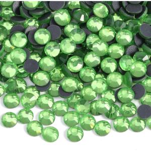 image6000PCS Hotfix Rhinestones Bulk Clear Rhinestones for Crafts ClothesHotfix Crystals DIY Decoration SS10 2729mmLight Green
