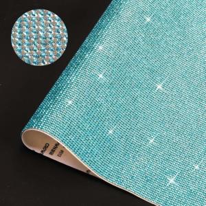 imageBeadsland Bling Rhinestone Sheet Self Adhesive Glitter Crystal Rhinestones Sticker DIY Gifts Car Decoration 1575quot x 945quot CrystalAquamarine