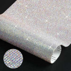 imageBeadsland Bling Rhinestone Sheet Self Adhesive Glitter Crystal Rhinestones Sticker DIY Gifts Car Decoration 1575quot x 945quot CrystalCrystal Ab
