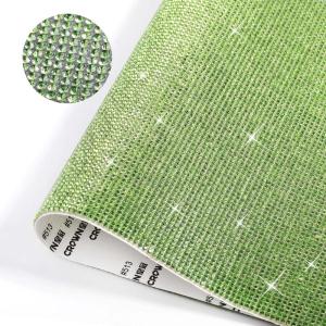 imageBeadsland Bling Rhinestone Sheet Self Adhesive Glitter Crystal Rhinestones Sticker DIY Gifts Car Decoration 1575quot x 945quot CrystalLight Green