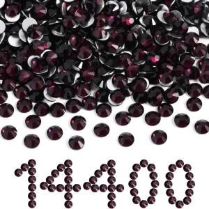 imageBeadsland Flatback Rhinestones Bulk14400pcs AB Crystal Rhinestones for Nails Crafts Clothes DIY Decoration Crystal AB SS10 2729mmAmethyst