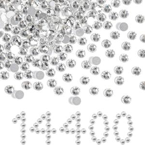 imageBeadsland Flatback Rhinestones Bulk14400pcs AB Crystal Rhinestones for Nails Crafts Clothes DIY Decoration Crystal AB SS10 2729mmCrystal