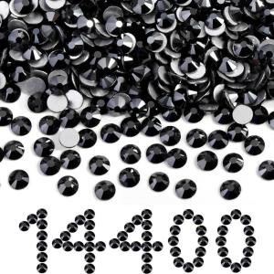 imageBeadsland Flatback Rhinestones Bulk14400pcs AB Crystal Rhinestones for Nails Crafts Clothes DIY Decoration Crystal AB SS10 2729mmJet Hematite