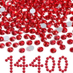 imageBeadsland Flatback Rhinestones Bulk14400pcs AB Crystal Rhinestones for Nails Crafts Clothes DIY Decoration Crystal AB SS10 2729mmLight Siam