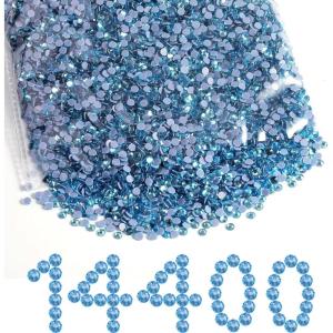 imageBeadsland Hotfix Rhinestones Bulk 14400PCS Crystal Hot Fix Rhinestones for Crafts Clothes DIY Decoration Crystal AB SS20 4648mmAquamarine