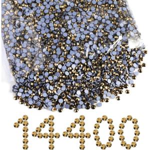 imageBeadsland Hotfix Rhinestones Bulk 14400PCS Crystal Hot Fix Rhinestones for Crafts Clothes DIY Decoration Crystal AB SS20 4648mmAurum