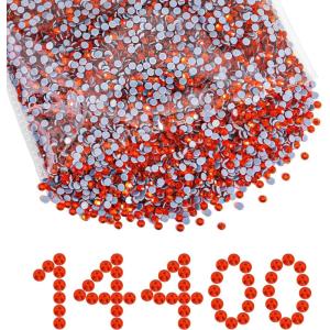 imageBeadsland Hotfix Rhinestones Bulk 14400PCS Crystal Hot Fix Rhinestones for Crafts Clothes DIY Decoration Crystal AB SS20 4648mmHyacinthOrange