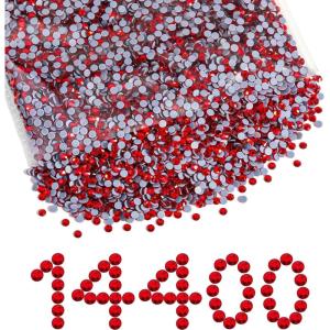 imageBeadsland Hotfix Rhinestones Bulk 14400PCS Crystal Hot Fix Rhinestones for Crafts Clothes DIY Decoration Crystal AB SS20 4648mmLight Siam