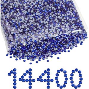 imageBeadsland Hotfix Rhinestones Bulk 14400PCS Crystal Hot Fix Rhinestones for Crafts Clothes DIY Decoration Crystal AB SS20 4648mmSapphire