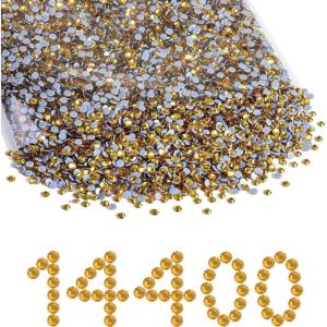 imageBeadsland Hotfix Rhinestones Bulk 14400PCS Crystal Hot Fix Rhinestones for Crafts Clothes DIY Decoration Crystal AB SS20 4648mmTopaz