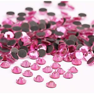 imagebeadsland Crystal Hotfix RhinestoneMachine Cut Stone 1440pcspkg SapphireSS205mmDkPink
