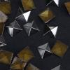 imageHotfix Iron On7X7mm Flat Back Pyramid Studs  14quot Flatback Glue on Studs 100pcsSilver Pyramid 7x7mmSilver