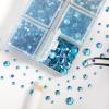 imageHotfix Rhinestones 3960pcs Red Rhinestone for Clothes Hot Fix Crystals Rhinestones with Tweezers and Wax Pencil KitMixed 5 Sizes SS6SS30 SiamAquamarine