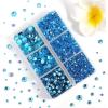 imageHotfix Rhinestones 3960pcs Red Rhinestone for Clothes Hot Fix Crystals Rhinestones with Tweezers and Wax Pencil KitMixed 5 Sizes SS6SS30 SiamAquamarine