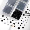 imageHotfix Rhinestones 3960pcs Red Rhinestone for Clothes Hot Fix Crystals Rhinestones with Tweezers and Wax Pencil KitMixed 5 Sizes SS6SS30 SiamBlack