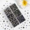 imageHotfix Rhinestones 3960pcs Red Rhinestone for Clothes Hot Fix Crystals Rhinestones with Tweezers and Wax Pencil KitMixed 5 Sizes SS6SS30 SiamBlack Diamond