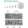 imageHotfix Rhinestones 3960pcs Red Rhinestone for Clothes Hot Fix Crystals Rhinestones with Tweezers and Wax Pencil KitMixed 5 Sizes SS6SS30 SiamClear AB