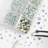 imageHotfix Rhinestones 3960pcs Red Rhinestone for Clothes Hot Fix Crystals Rhinestones with Tweezers and Wax Pencil KitMixed 5 Sizes SS6SS30 SiamClear AB
