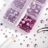 imageHotfix Rhinestones 3960pcs Red Rhinestone for Clothes Hot Fix Crystals Rhinestones with Tweezers and Wax Pencil KitMixed 5 Sizes SS6SS30 SiamDark Pink