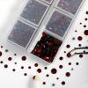 imageHotfix Rhinestones 3960pcs Red Rhinestone for Clothes Hot Fix Crystals Rhinestones with Tweezers and Wax Pencil KitMixed 5 Sizes SS6SS30 SiamDark Siam