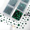 imageHotfix Rhinestones 3960pcs Red Rhinestone for Clothes Hot Fix Crystals Rhinestones with Tweezers and Wax Pencil KitMixed 5 Sizes SS6SS30 SiamEmerald