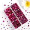 imageHotfix Rhinestones 3960pcs Red Rhinestone for Clothes Hot Fix Crystals Rhinestones with Tweezers and Wax Pencil KitMixed 5 Sizes SS6SS30 SiamHot Pink