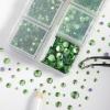 imageHotfix Rhinestones 3960pcs Red Rhinestone for Clothes Hot Fix Crystals Rhinestones with Tweezers and Wax Pencil KitMixed 5 Sizes SS6SS30 SiamLight Green