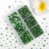 imageHotfix Rhinestones 3960pcs Red Rhinestone for Clothes Hot Fix Crystals Rhinestones with Tweezers and Wax Pencil KitMixed 5 Sizes SS6SS30 SiamLight Green