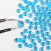 imageBeadsland 1440pcs Flat Back Crystal Rhinestones Round Gems for Nail Art and Craft Glue Fix Luminous Mint SS102729mmLuminous Blue