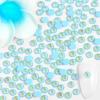 imageBeadsland 1440pcs Flat Back Crystal Rhinestones Round Gems for Nail Art and Craft Glue Fix Luminous Mint SS102729mmLuminous Blue
