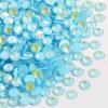 imageBeadsland 1440pcs Flat Back Crystal Rhinestones Round Gems for Nail Art and Craft Glue Fix Luminous Mint SS102729mmLuminous Blue