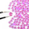 imageBeadsland 1440pcs Flat Back Crystal Rhinestones Round Gems for Nail Art and Craft Glue Fix Luminous Mint SS102729mmLuminous Purple