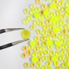 imageBeadsland 1440pcs Flat Back Crystal Rhinestones Round Gems for Nail Art and Craft Glue Fix Luminous Mint SS102729mmLuminous Yellow