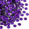 imageBeadsland 1440pcs Flat Back Crystal Rhinestones Round Gems for Nail Art and Craft Glue Fix Luminous Mint SS102729mmPure Purple