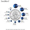 imageBeadsland 1440pcs Flat Back Crystal Rhinestones Round Gems for Nail Art and Craft Glue Fix Luminous Mint SS102729mmSapphire AB